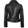 imageBlingsoul Leather Jacket Women  Real Lambskin Leather Asymmetrical Style Leather Jackets For WomensAldo  Black Jacket