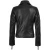 imageBlingsoul Leather Jacket Women  Real Lambskin Leather Asymmetrical Style Leather Jackets For WomensBlack  Ramsey Jacket