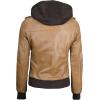 imageBlingsoul Leather Jacket Women  Real Lambskin Womens Leather Jackets With Detachable HoodEdinburgh  Camel Jacket