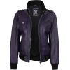 imageBlingsoul Leather Jacket Women  Real Lambskin Womens Leather Jackets With Detachable HoodEdinburgh  Purple Hood Jacket