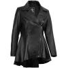 imageBlingsoul Leather Jackets For Women  Real Lambskin Womens Leather Peplum JacketClarissa Peplum  Black Jacket