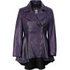imageBlingsoul Leather Jackets For Women  Real Lambskin Womens Leather Peplum JacketClarissa Peplum  Purple Jacket
