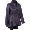 imageBlingsoul Leather Jackets For Women  Real Lambskin Womens Leather Peplum JacketClarissa Peplum  Purple Jacket