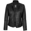 imageBlingsoul Real Leather Jacket For Women Womens Stand Collar Style Leather JacketsAcerra  Black Jacket