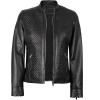 imageBlingsoul Real Leather Jacket For Women Womens Stand Collar Style Leather JacketsMaude  Black Jacket