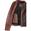 imageBlingsoul Real Leather Jacket For Women Womens Stand Collar Style Leather JacketsMaude  Brown Jacket