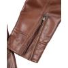 imageBlingsoul Real Leather Jacket Women  Cafe Racer Style Womens Leather JacketsDodge  Cognac Jacket