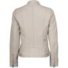 imageBlingsoul Real Leather Jacket Women  Cafe Racer Style Womens Leather JacketsDodge  Off White Jacket
