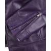 imageBlingsoul Real Leather Jacket Women  Cafe Racer Style Womens Leather JacketsDodge  Purple Wax Jacket