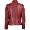 imageBlingsoul Real Leather Jacket Women  Cafe Racer Style Womens Leather JacketsDodge  Red Jacket