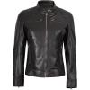 imageBlingsoul Real Leather Jacket Women  Cafe Racer Style Womens Leather JacketsDodge  Ruboff Jacket
