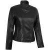 imageBlingsoul Womens Real Leather Jacket  Asymmetrical Leather Jackets for WomenBlack  Arezzo Jacket