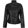 imageBlingsoul Womens Real Leather Jacket  Asymmetrical Leather Jackets for WomenBlack  Arezzo Jacket