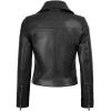 imageBlingsoul Womens Real Leather Jacket  Asymmetrical Leather Jackets for WomenBlack  Ninfa Jacket