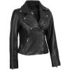 imageBlingsoul Womens Real Leather Jacket  Asymmetrical Leather Jackets for WomenBlack  Ninfa Jacket