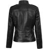 imageBlingsoul Womens Real Leather Jacket  Asymmetrical Leather Jackets for WomenMonica  Black Jacket