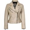 imageBlingsoul Womens Real Leather Jacket  Asymmetrical Leather Jackets for WomenNinfa  Beige Jacket