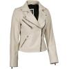 imageBlingsoul Womens Real Leather Jacket  Asymmetrical Leather Jackets for WomenNinfa  Off White Jacket