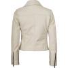 imageBlingsoul Womens Real Leather Jacket  Asymmetrical Leather Jackets for WomenNinfa  Off White Jacket