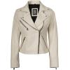 imageBlingsoul Womens Real Leather Jacket  Asymmetrical Leather Jackets for WomenNinfa  Off White Jacket