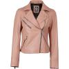 imageBlingsoul Womens Real Leather Jacket  Asymmetrical Leather Jackets for WomenNinfa  Pink Jacket