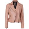 imageBlingsoul Womens Real Leather Jacket  Asymmetrical Leather Jackets for WomenNinfa  Pink Jacket
