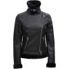 imageBlingsoul Womens Leather Sherpa Jacket  Real Leather Winter Jackets for WomenAgns  Black Leather Jacket
