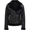 imageBlingsoul Womens Leather Sherpa Jacket  Real Leather Winter Jackets for WomenAgns  Black Leather Jacket