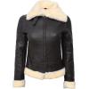imageBlingsoul Womens Leather Sherpa Jacket  Real Leather Winter Jackets for WomenBrown  Frances Shearling Jacket