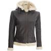 imageBlingsoul Womens Leather Sherpa Jacket  Real Leather Winter Jackets for WomenBrown  Marilyn Shearling Jacket