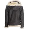 imageBlingsoul Womens Leather Sherpa Jacket  Real Leather Winter Jackets for WomenBrown  Marilyn Shearling Jacket