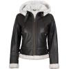 imageBlingsoul Womens Leather Sherpa Jacket  Real Leather Winter Jackets for WomenBrown  Mary Shearling Jacket