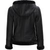 imageBlingsoul Womens Leather Sherpa Jacket  Real Leather Winter Jackets for WomenGrace  Black Jacket