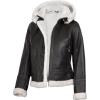 imageBlingsoul Womens Leather Sherpa Jacket  Real Leather Winter Jackets for WomenBrown  Mary Shearling Jacket