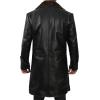 imageBlingsoul Black Car Coat Men  Winter Shearling Long Leather Jackets For MenBlack  Chandler Shearling Coat