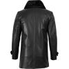 imageBlingsoul Black Car Coat Men  Winter Shearling Long Leather Jackets For MenBlack  Delta Shearling Coat