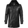 imageBlingsoul Black Car Coat Men  Winter Shearling Long Leather Jackets For MenBlack  Delta Shearling Coat