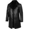 imageBlingsoul Black Car Coat Men  Winter Shearling Long Leather Jackets For MenBlack  Turlock Shearling Coat