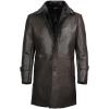imageBlingsoul Black Car Coat Men  Winter Shearling Long Leather Jackets For MenDark Brown  Chandler Shearling Coat