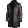 imageBlingsoul Black Car Coat Men  Winter Shearling Long Leather Jackets For MenDark Brown  Chandler Shearling Coat