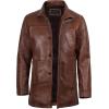 imageBlingsoul Leather Car Coats For Men  Real Leather Jacket MenBristol  Tan Jacket