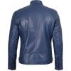 imageBlingsoul Leather Jackets For Men  Real Lambskin Motorcycle Style Mens Leather JacketDodge  Blue Jacket
