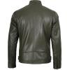 imageBlingsoul Leather Jackets For Men  Real Lambskin Motorcycle Style Mens Leather JacketDodge  Olive Green Jacket