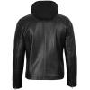 imageBlingsoul Mens Leather Jacket Detachable Hooded Black Leather Jackets For MenJonathan Hooded  Black Jacket