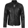 imageBlingsoul Mens Leather Jacket Detachable Hooded Black Leather Jackets For MenJonathan Hooded  Black Jacket