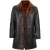 imageBlingsoul Black Car Coat Men  Winter Shearling Long Leather Jackets For MenBlackBrown  Turlock Shearling Coat