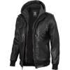 imageBlingsoul Mens Leather Jacket Detachable Hooded Black Leather Jackets For MenBlack  Ferndale Jacket
