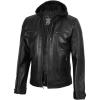 imageBlingsoul Mens Leather Jacket Detachable Hooded Black Leather Jackets For MenMerrill  Black Hooded Leather Jacket
