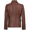 imageBlingsoul Leather Blazer Jacket Women  Double Breasted Leather Coats For WomenKinley  Cognac Blazer Jacket