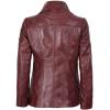 imageBlingsoul Leather Blazer Jacket Women  Leather Car Coats For WomenBitonto  Blazer Maroon